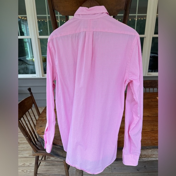 Ralph Lauren Men’s Shirt Button Down Pink White Gingham Long Sleeve Custom Fit M - Picture 8 of 15